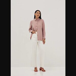 Love Bonito - Kinslee Cuffed Sleeve Button Down Shirt